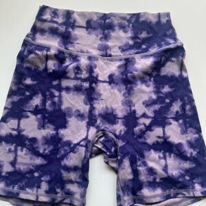 Women's Purple Tie-Dye Bike Shorts